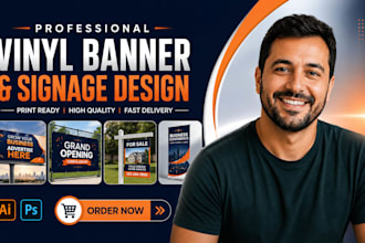 design print ready billboard, vinyl banner, real estate, yard sign and signage
