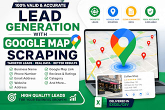 b2b lead generation, google map scraping, email scraping