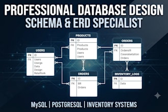 design professional sql database schemas and erd diagrams