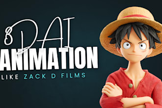 make zack d films style ai animations