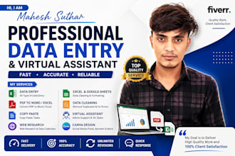 do PDF to excel conversion and data entry