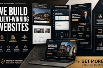 design a real estate, property management, and law firm wordpress website
