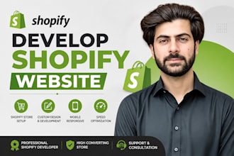 do shopify website design, create shopify store, or shopify dropshipping store