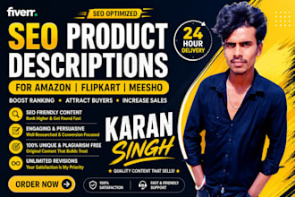 writ seo product descriptions for amazon flipkart and meesho