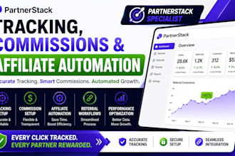 set up partnerstack tracking, commissions and affiliate automation