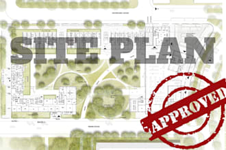 draw autocad floor plan, site plan, permit drawing and landscape plan
