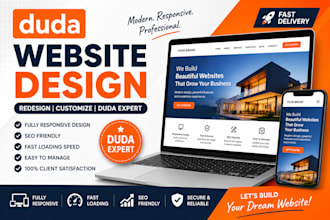 design, customize,duda redesign or build a responsive duda website