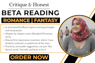 beta read critique fantasy romance horror thriller literacy fiction beta reader