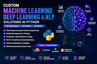 build machine learning and deep learning projects in python