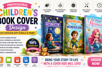 design a professional childrens book cover for amazon KDP kindle and print