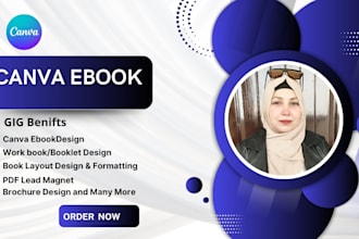 do workbook layout, or canva ebook design