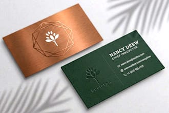 create a  business card design with print ready files