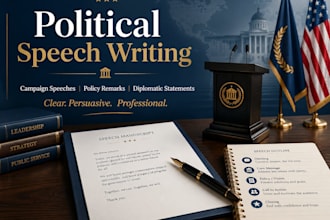 write political speeches and analysis
