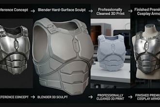 3d cosplay armor print and paint 3d cosplay creation 3d cosplay model printing