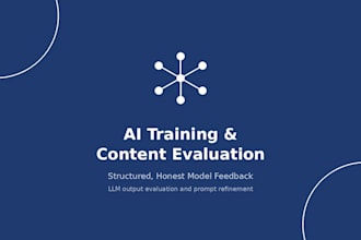 provide ai training, prompt eval, and llm content review