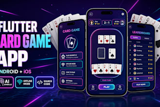 develop a custom card game mobile app in flutter