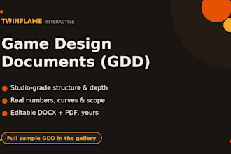 write a professional game design document for your game idea