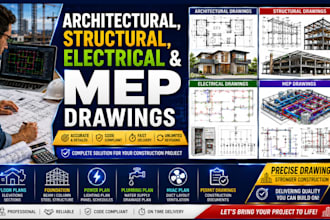 create architectural plans structural electrical and mep drawings