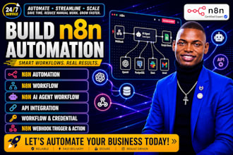 build n8n automation, n8n workflow, n8n ai agent, ai automation, api integration