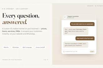 build an ai chatbot for customer support on your website and whatsapp