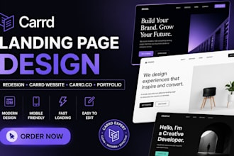 carrd landing page design redesign carrd website carrd co carrd portfolio