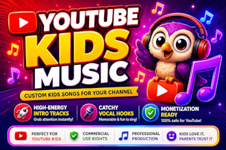 compose a custom kids song or nursery rhymes for youtube kids