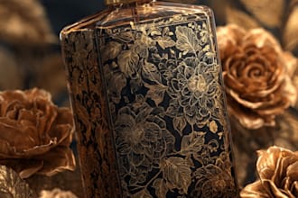 design luxury 3d cosmetic perfume and product mockup