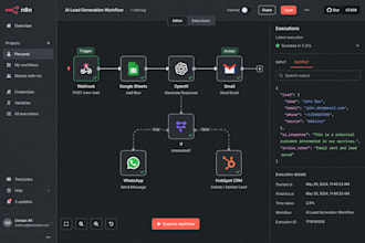 build ai workflows with chatgpt, n8n  apis