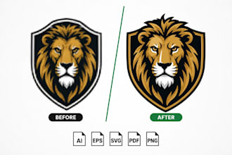 vectorize your logo or image into clean vector art