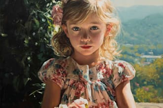 make your photo into a digital oil painting portrait art