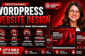 build modern wordpress website design and website development