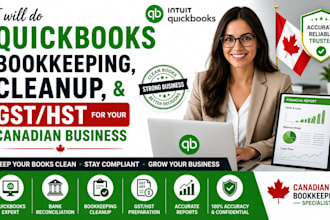 do quickbooks bookkeeping cleanup and gst hst for canadian business