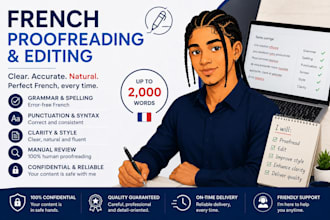 proofread and edit your french text professionally