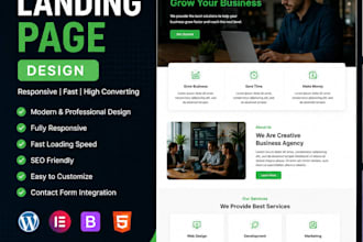 design a modern responsive landing page for your business