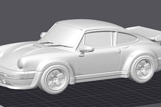 create realistic custom car 3d model for game, manufacturing and 3d printing