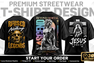design premium streetwear and gothic t shirt