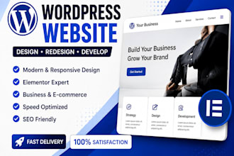 build wordpress website, redesign, revamp or develop business website