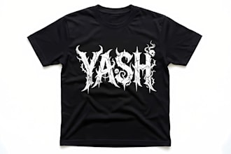 design a custom typography name art for your t shirt