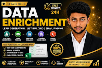 do  data enrichment, b2b lead generation, and email finding
