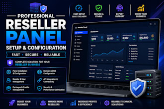 professionally setup and configure your reseller panel
