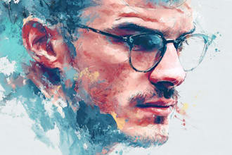watercolor portrait painting, photo to watercolor portrait