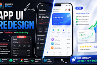 redesign your mobile app UI UX into a premium modern interface
