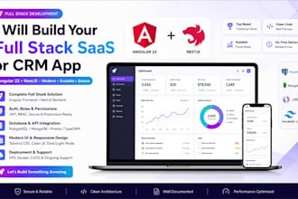 build a full stack saas or CRM app with angular 22 and nestjs