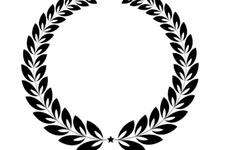 modern minimalist laurel wreath logo and vector emblem