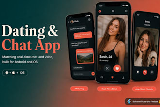 develop a dating app socail media app streaming app for android ios in flutter