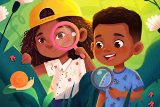 draw children story book illustration and picture book illustrator
