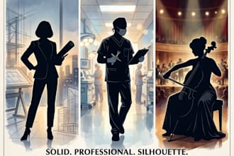 make awesome professional silhouette illustration