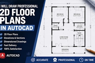 draw 2d floor plans in autocad