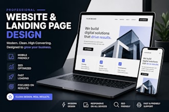 create a high quality website or landing page