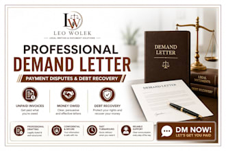 draft a professional demand letter for payment disputes and debt recovery